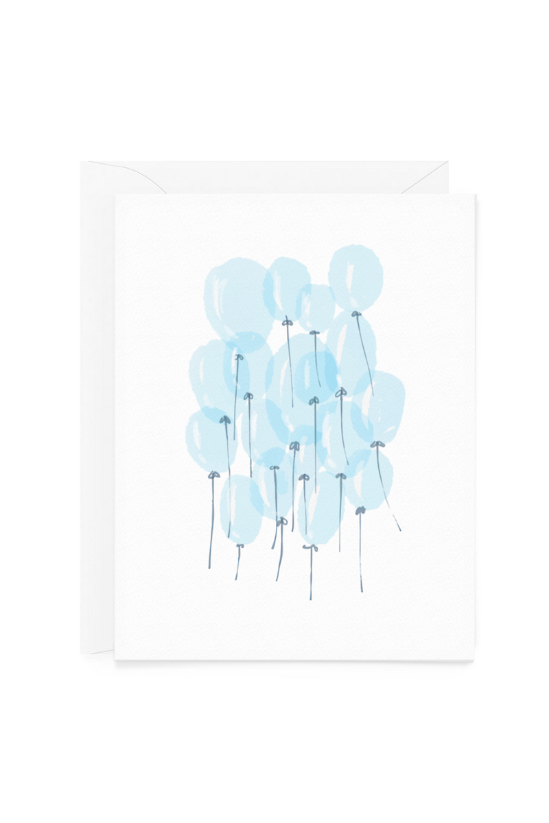 Boy Balloon Baby Shower Card