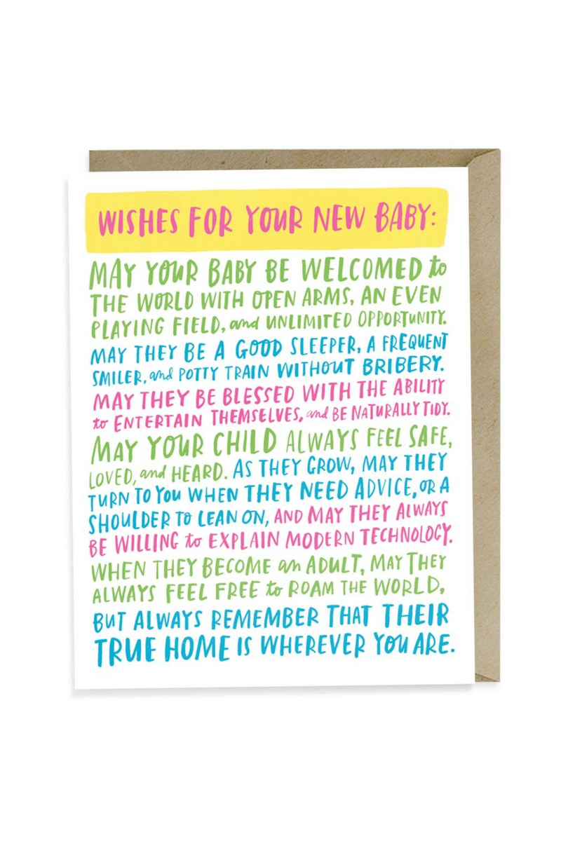 Wishes for New Baby Card