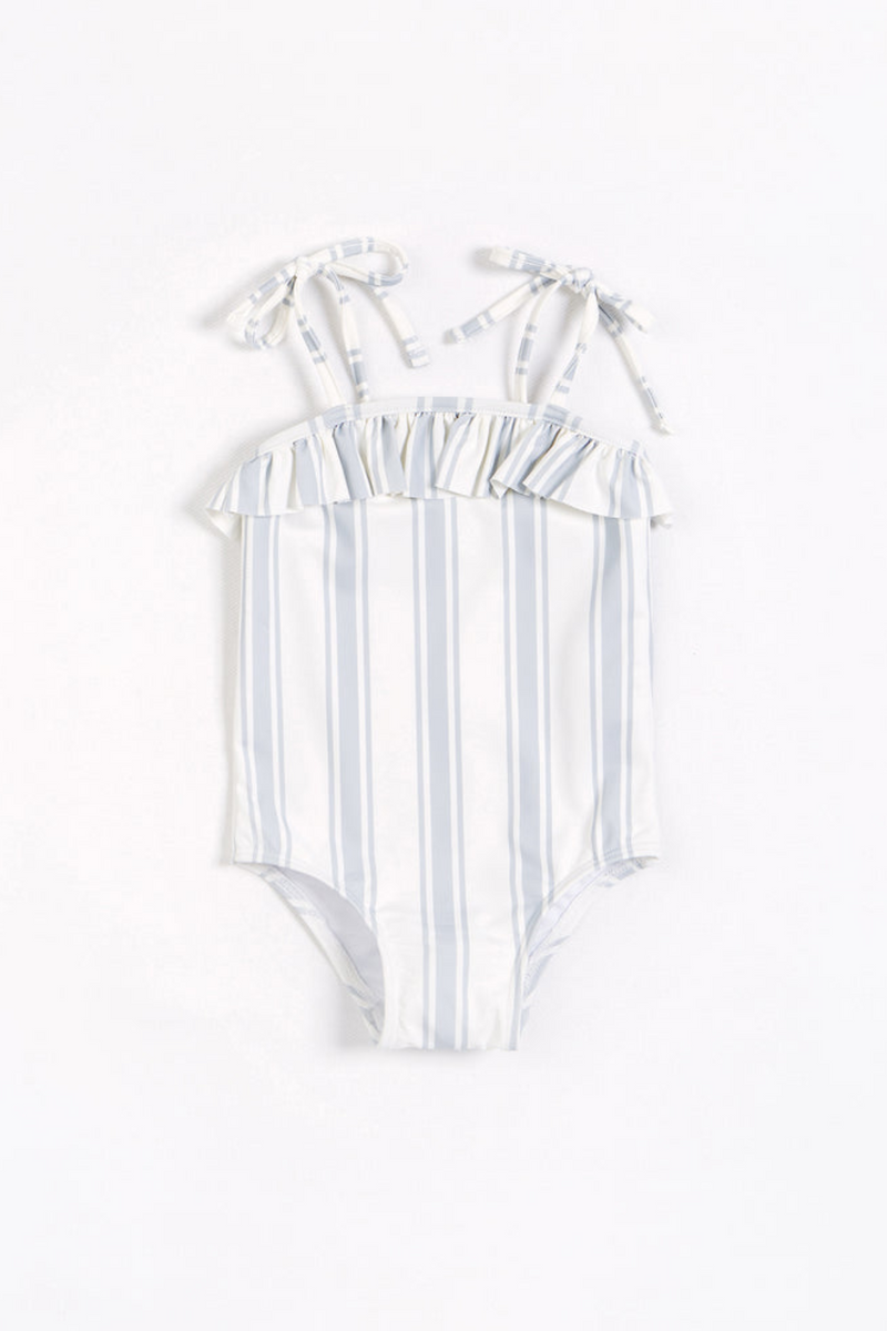 Blue Striped Swimsuit