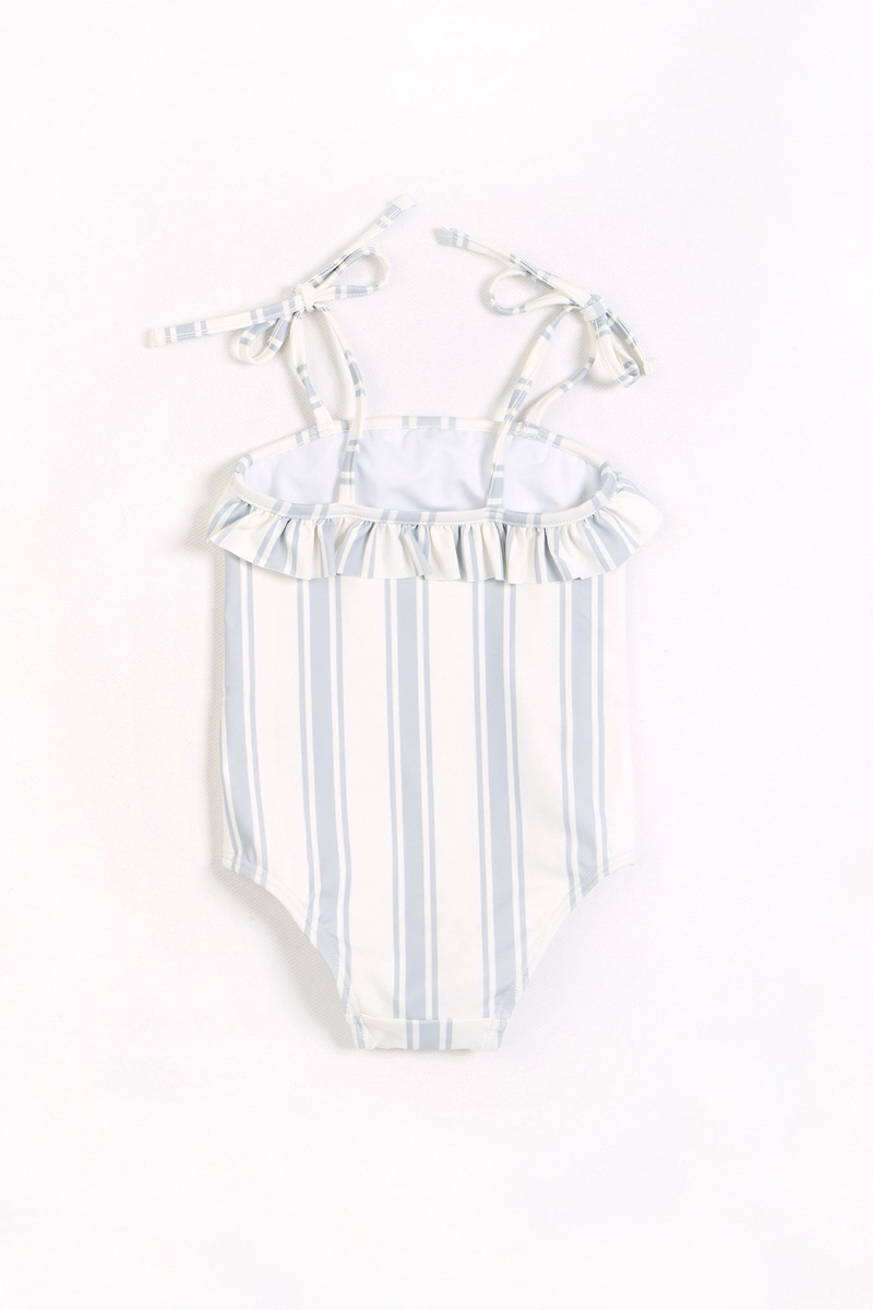 Blue Striped Swimsuit
