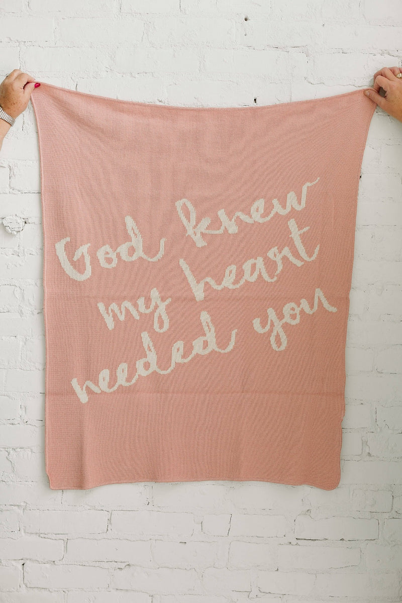 God Knew My Heart Pink Blanket