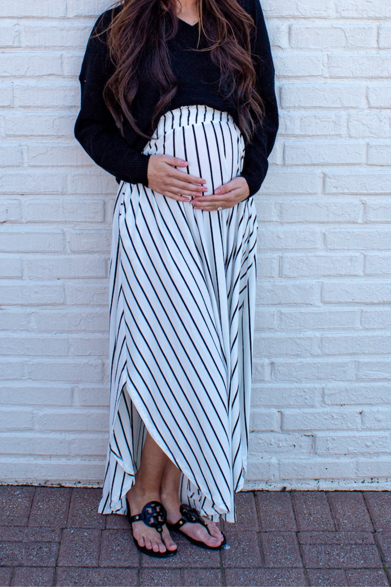 Saturday Afternoon Vertical Striped Skirt