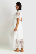 The Wanderer White Lace Maternity Gown