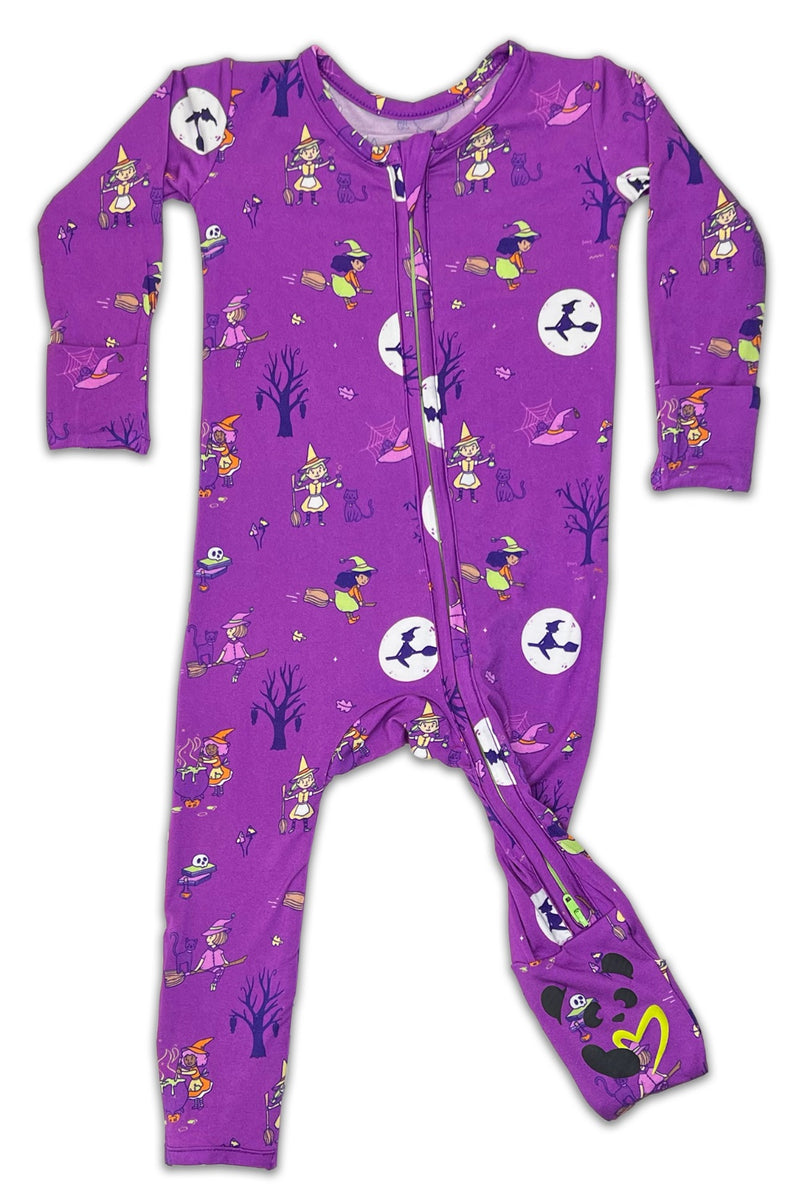 Witches Bamboo Convertible Footie